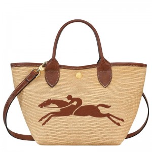 Basket Bag Longchamp Le Panier Pliage S Mujer Marrones | 4780-KHUES