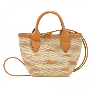 Basket Bag Longchamp Le Panier Pliage XS Mujer Albaricoque Naranjas | 8163-VIZSW