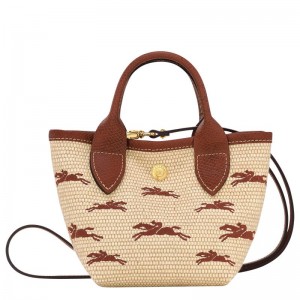 Basket Bag Longchamp Le Panier Pliage XS Mujer Marrones | 9257-DGYNS