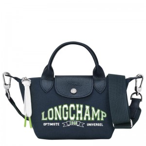 Bolsa de Mano Longchamp Le Pliage Colección XS Mujer Azul Marino | 9435-HSTEJ