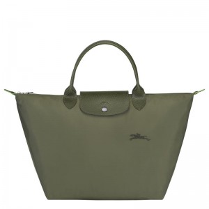 Bolsa de Mano Longchamp Le Pliage Green M Mujer Verde | 5134-YDPBU