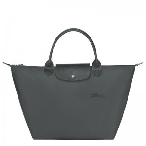 Bolsa de Mano Longchamp Le Pliage Green M Mujer Gris | 2487-FTXRN