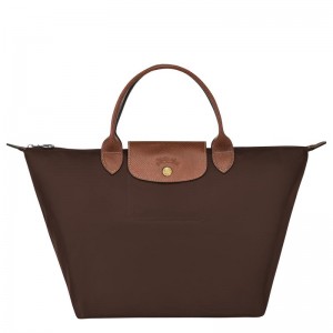 Bolsa de Mano Longchamp Le Pliage Original M Mujer Marrones | 9764-VFELS