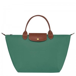 Bolsa de Mano Longchamp Le Pliage Original M Mujer Verde | 1865-EZXFM