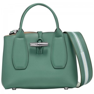 Bolsa de Mano Longchamp Roseau S Mujer Verde | 3267-EQUKZ