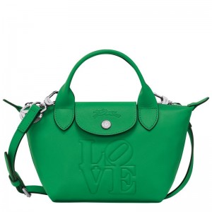 Bolsa de Mano Longchamp x Robert Indiana XS Hombre Verde | 8943-XQIKL