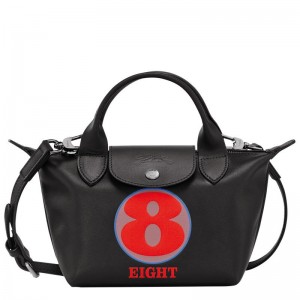 Bolsa de Mano Longchamp x Robert Indiana XS Hombre Negras | 4670-SUQOK