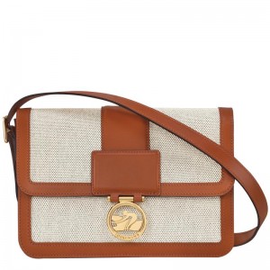 Bolsas Hombro Longchamp Box-Trot M Mujer Marrones | 5793-BQKOL