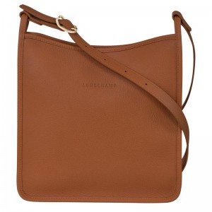 Bolsas Hombro Longchamp Le Foulonné M Mujer Marrones | 8167-ASEZK