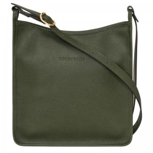 Bolsas Hombro Longchamp Le Foulonné M Mujer Kaki | 1056-GWAIF