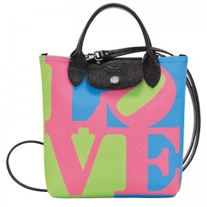 Bolsas Hombro Longchamp x Robert Indiana XS Hombre Rosas | 5396-XVRWT