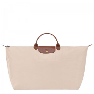 Bolsas de Viaje Longchamp Le Pliage Original M Mujer Blancas | 0694-SATKP