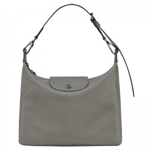 Bolso Hobo Longchamp Le Pliage Xtra M Mujer Gris | 8192-MSUQK