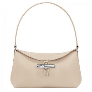 Bolso Hobo Longchamp Roseau S Mujer Blancas | 7459-TSJXV