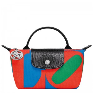 Bolso Pequeño Longchamp x Robert Indiana Hombre Red/Navy | 7830-FNPRH