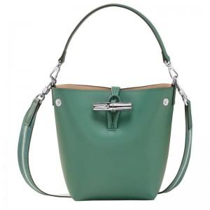 Bolso Saco Longchamp Roseau XS Mujer Verde | 2917-VWTXJ