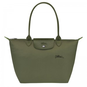 Bolso Tote Longchamp Le Pliage Green M Mujer Verde | 0427-AJCDT