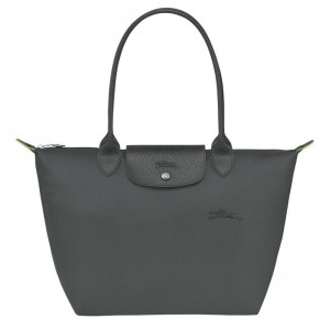 Bolso Tote Longchamp Le Pliage Green M Mujer Gris | 2689-IHJCP