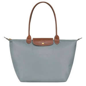 Bolso Tote Longchamp Le Pliage Original L Mujer Gris | 7214-IYFLJ