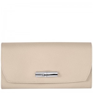 Carteras Longchamp Roseau Continental Mujer Blancas | 8652-XJVTF