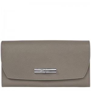 Carteras Longchamp Roseau Continental Mujer Gris | 4516-VAKZU