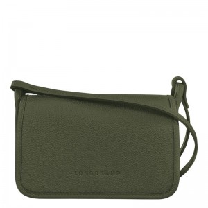 Clutch Longchamp Le Foulonné XS Mujer Kaki | 0967-SHDMR