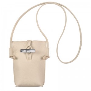 Funda Longchamp Roseau with lace Mujer Blancas | 5237-ACMNI