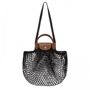 Mesh Bag Longchamp Le Pliage Filet L Mujer Negras | 7208-RUYQH