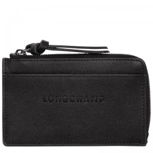 Tarjeteros Longchamp 3D Mujer Negras | 5194-WFXUZ