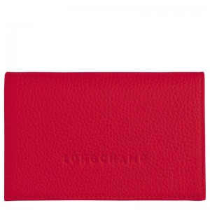 Tarjeteros Longchamp Le Foulonné Hombre Rojas | 9268-GTCLQ