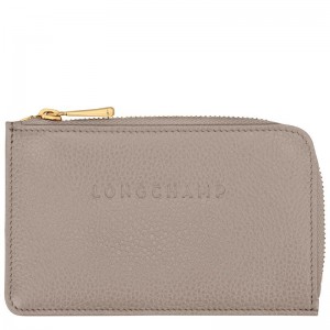 Tarjeteros Longchamp Le Foulonné Mujer Gris | 2954-RHKLZ