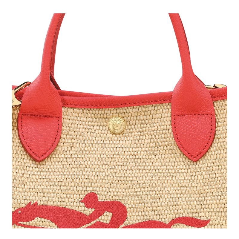 Basket Bag Longchamp Le Panier Pliage S Mujer Rojas | 8630-UEOQH