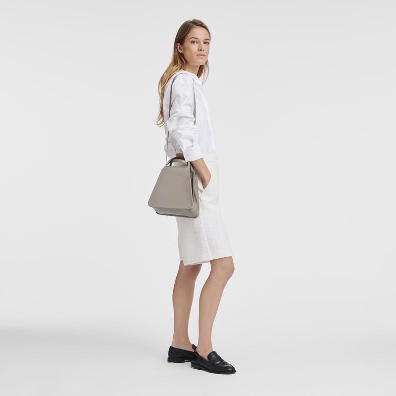 Bolsa de Mano Longchamp Le Foulonné S Mujer Gris | 9041-DFPSR