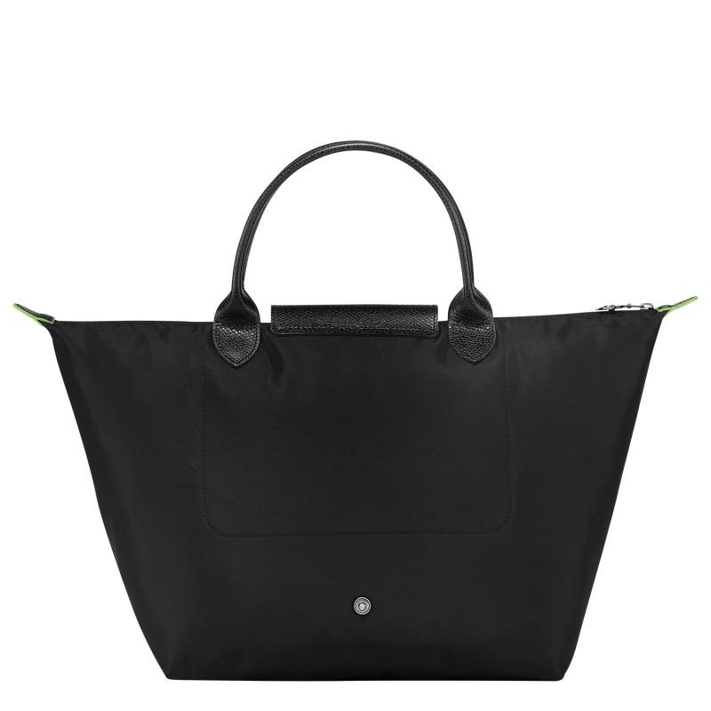 Bolsa de Mano Longchamp Le Pliage Green M Mujer Negras | 4029-ZICYW