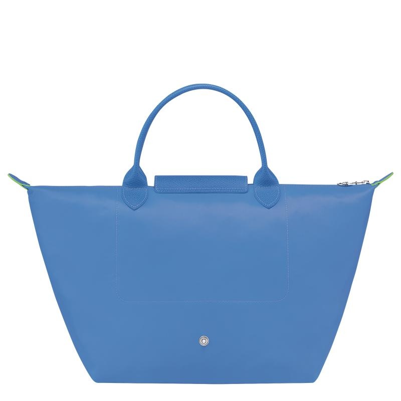 Bolsa de Mano Longchamp Le Pliage Green M Mujer Azules | 9526-DUJIM