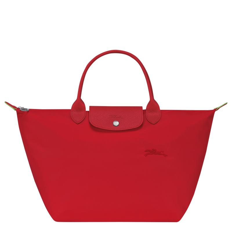 Bolsa de Mano Longchamp Le Pliage Green M Mujer Rojas | 9847-OYVLZ