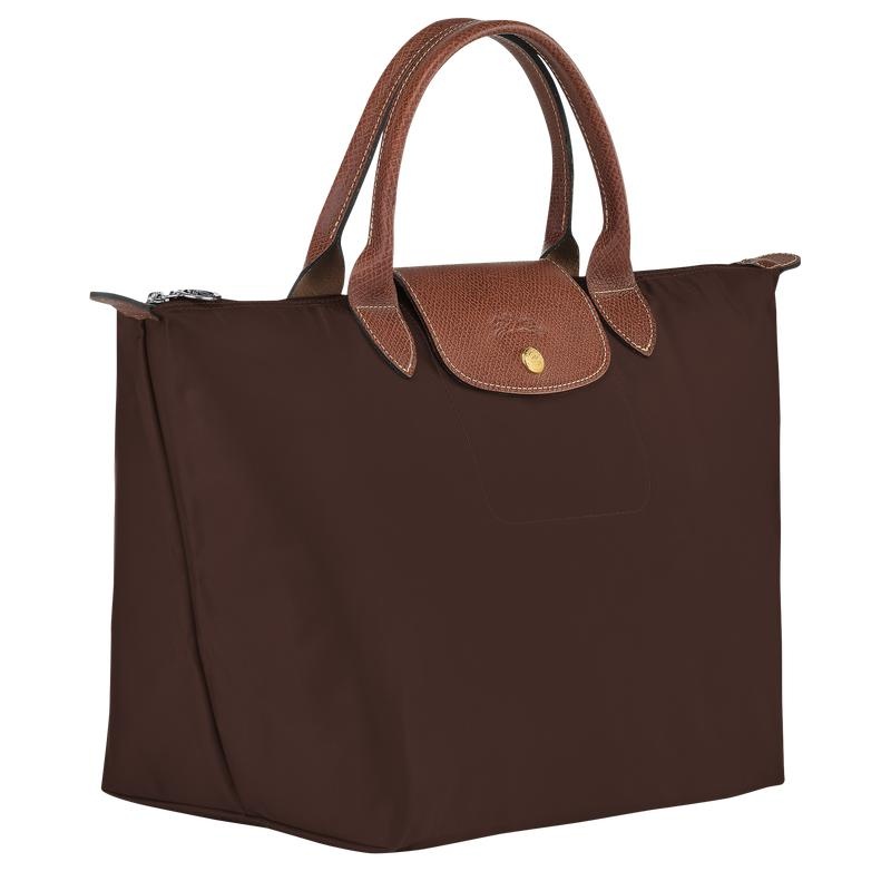 Bolsa de Mano Longchamp Le Pliage Original M Mujer Marrones | 9764-VFELS