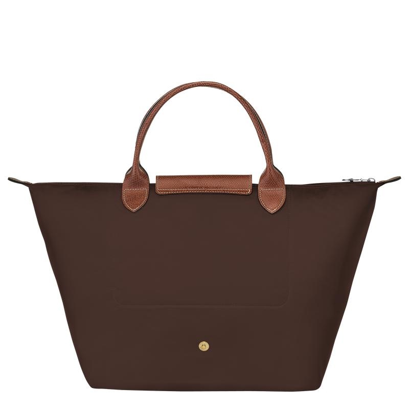 Bolsa de Mano Longchamp Le Pliage Original M Mujer Marrones | 9764-VFELS