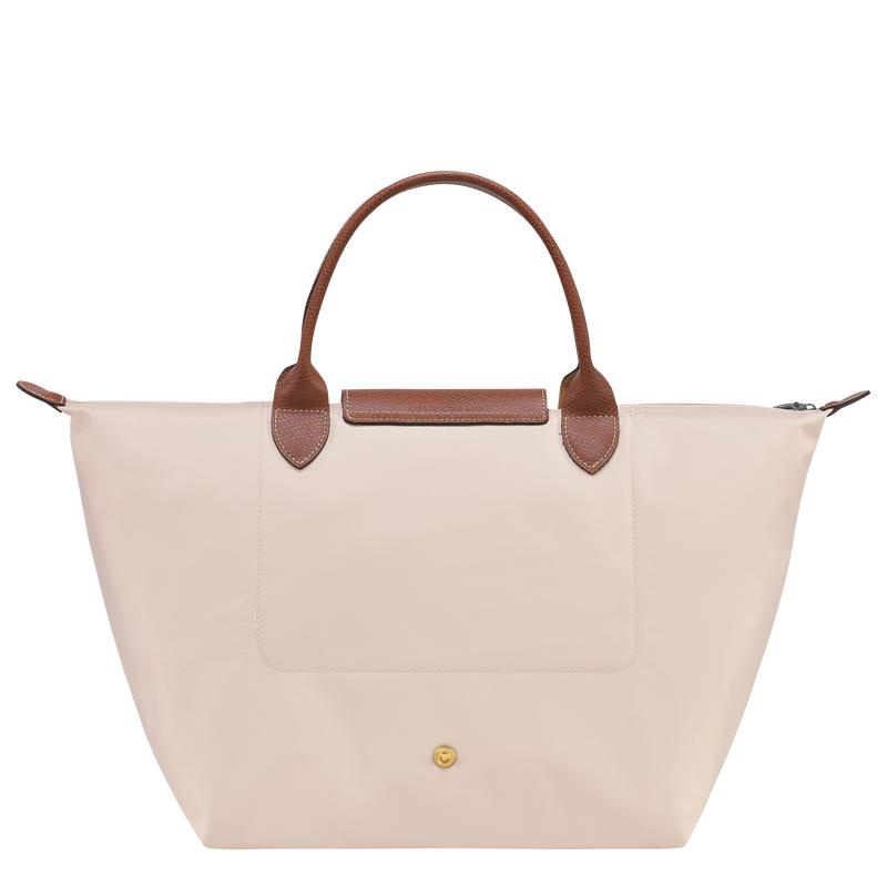 Bolsa de Mano Longchamp Le Pliage Original M Mujer Blancas | 2364-QCTJB