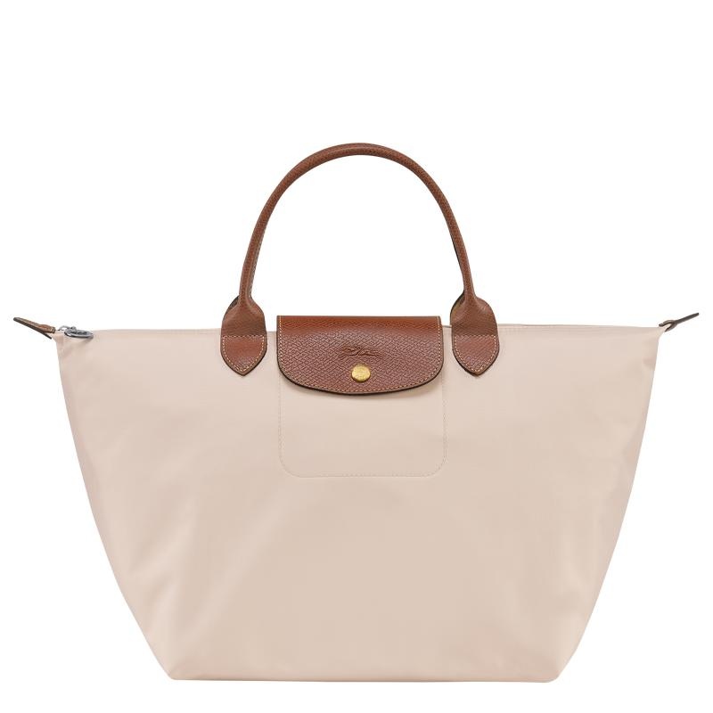 Bolsa de Mano Longchamp Le Pliage Original M Mujer Blancas | 2364-QCTJB