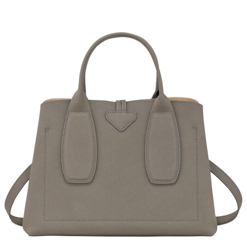 Bolsa de Mano Longchamp Roseau M Mujer Gris | 5192-DMPIN