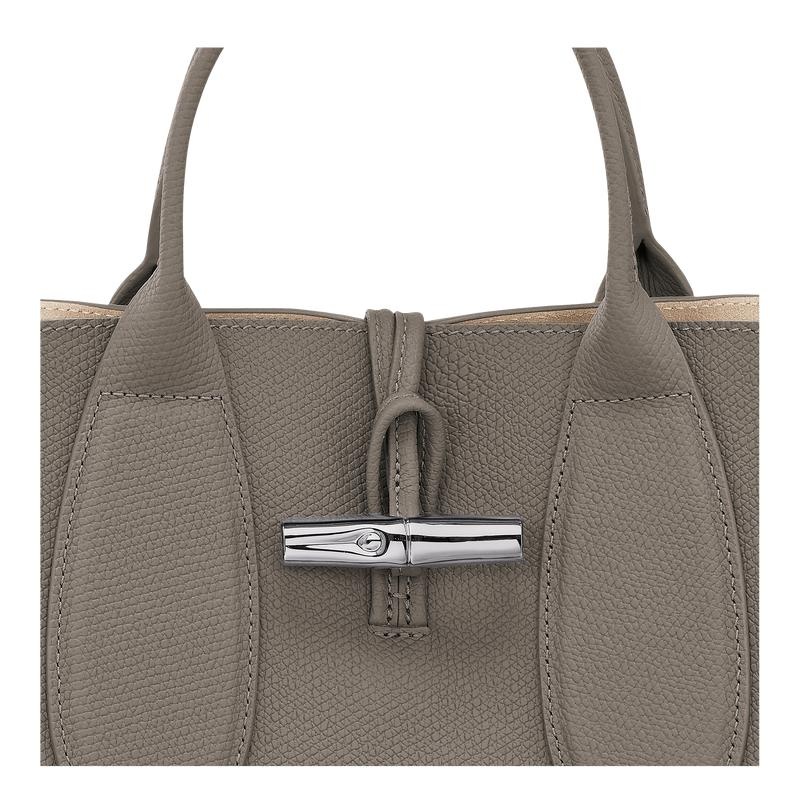 Bolsa de Mano Longchamp Roseau M Mujer Gris | 5192-DMPIN