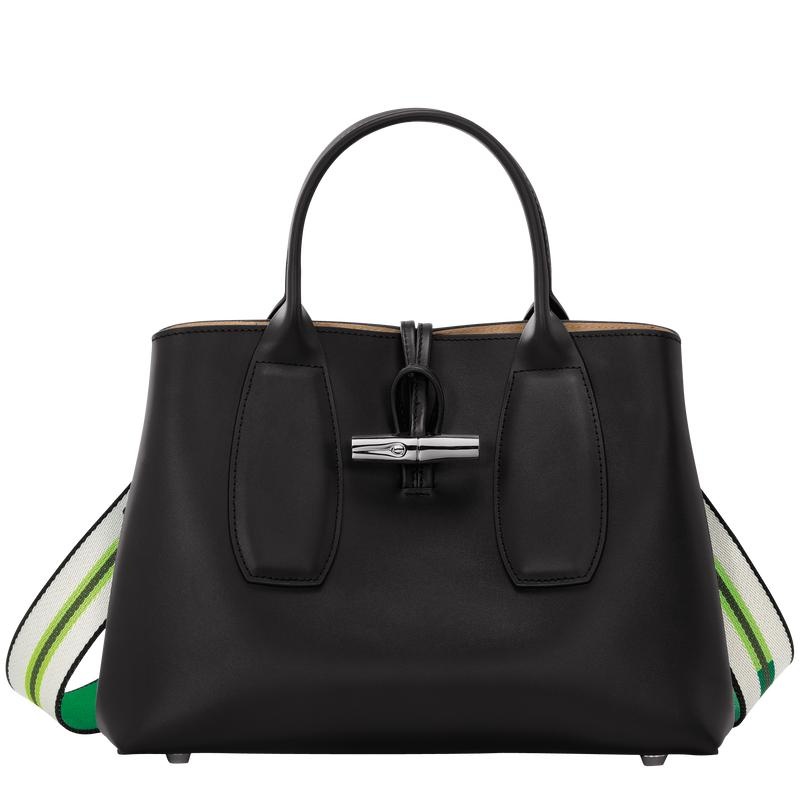 Bolsa de Mano Longchamp Roseau M Mujer Negras | 6024-YZSBN