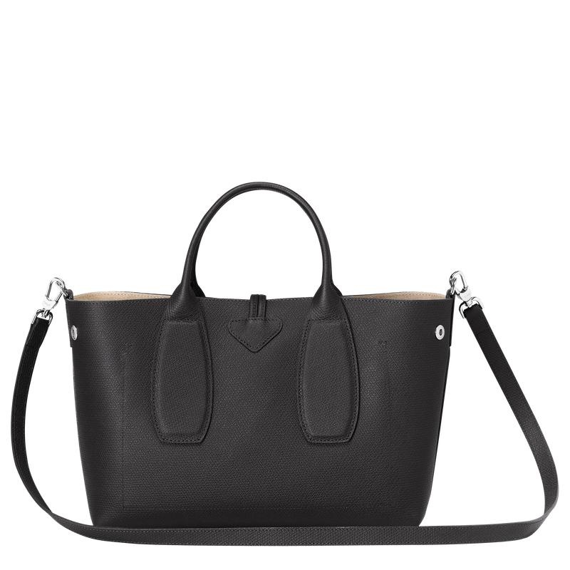 Bolsa de Mano Longchamp Roseau M Mujer Negras | 1502-VFDEC