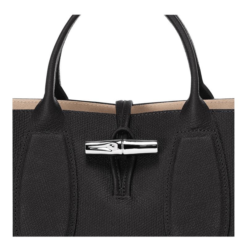 Bolsa de Mano Longchamp Roseau M Mujer Negras | 1502-VFDEC