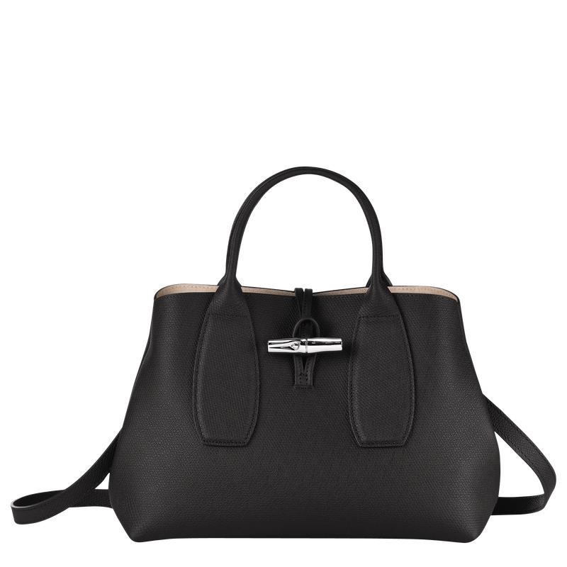 Bolsa de Mano Longchamp Roseau M Mujer Negras | 1502-VFDEC