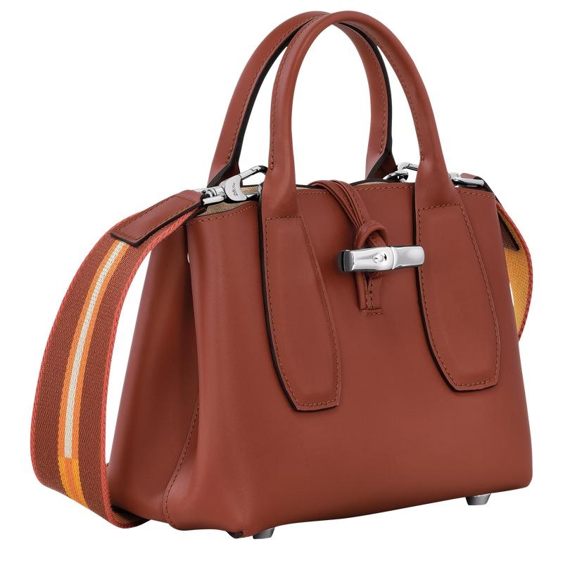 Bolsa de Mano Longchamp Roseau S Mujer Marrones | 2817-HEOIT