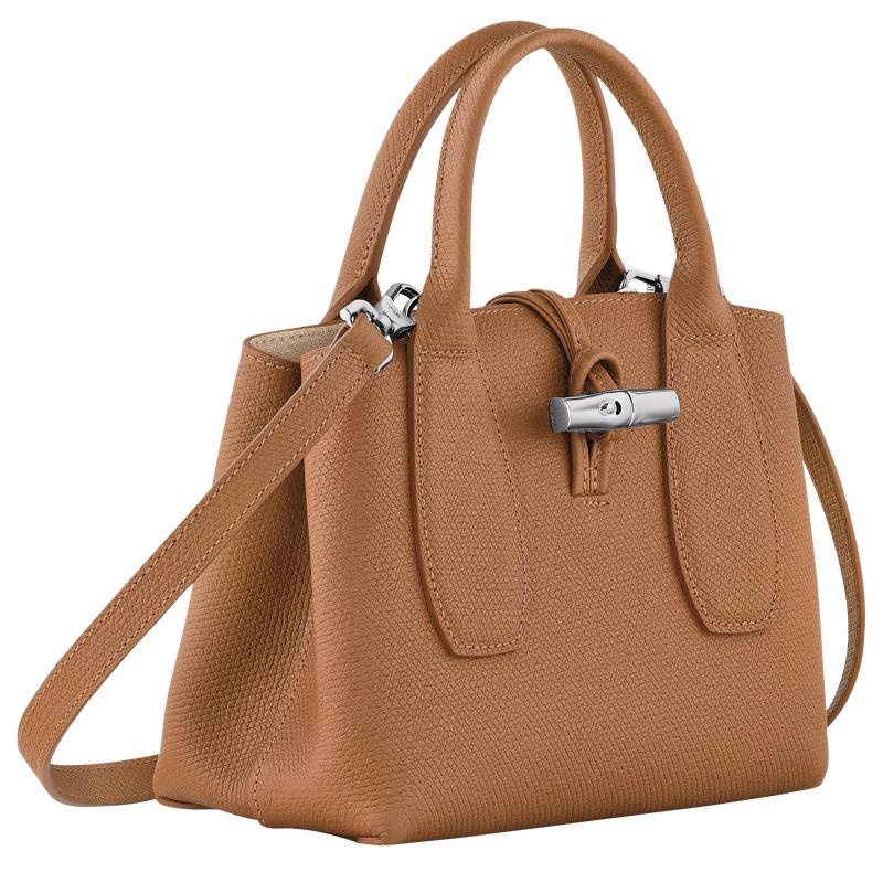 Bolsa de Mano Longchamp Roseau S Mujer Marrones | 4810-FVNBJ