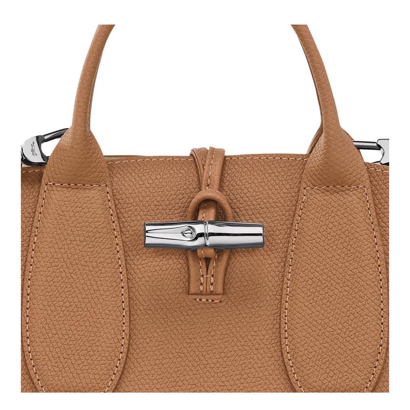 Bolsa de Mano Longchamp Roseau S Mujer Marrones | 4810-FVNBJ