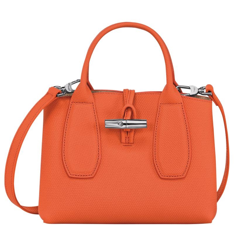 Bolsa de Mano Longchamp Roseau S Mujer Naranjas | 1573-GAJTK